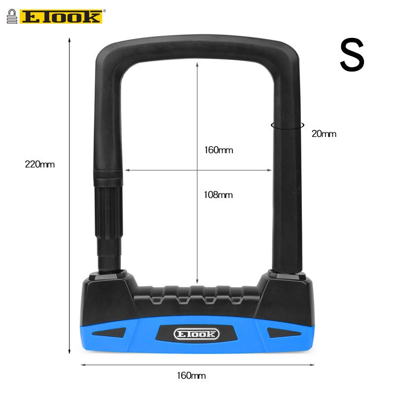 ETOOK Heavy Duty 20T Bicycle U - lock - The Wright Bikes
